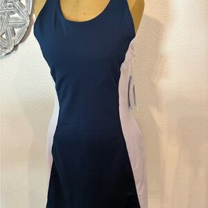 ZELOS Navy and White Women's Dress